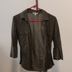 James Perse forest green button-down